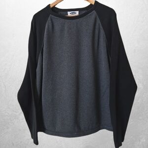 Old Navy Men's Pullover Long Sleeve Crewneck Sweatshirt Grey Blue Size 2XL